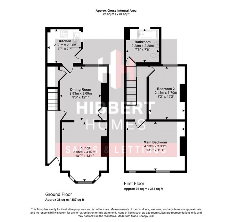 Floorplan for Beech Road, Hale, WA15 9HX.