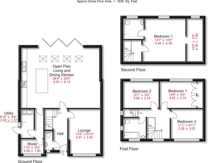 Floorplan for Grove Lane, Hale