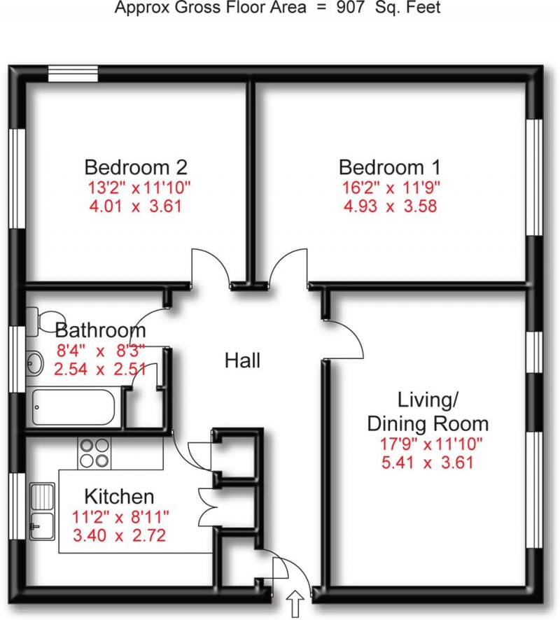 Floorplan for Harewood Court, Sale,