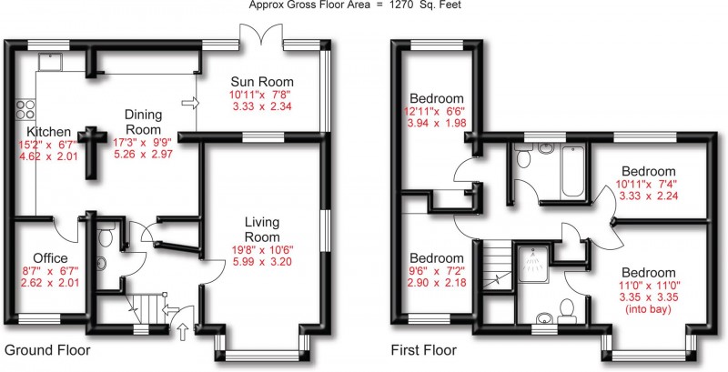 Floorplan for Chester Road, Poynton