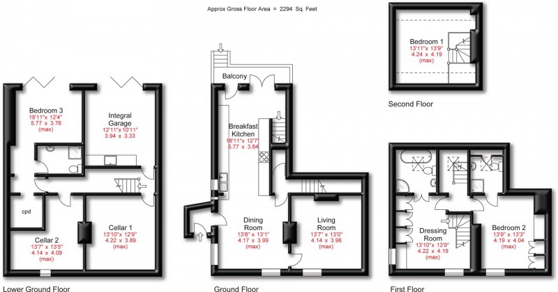 Floorplan for Pepper Street, Mobberley, Knutsford