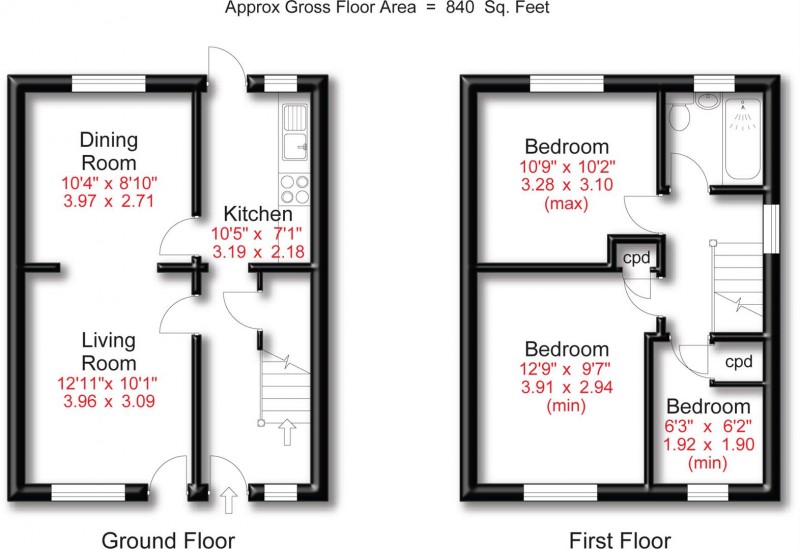 Floorplan for Thurlestone Drive, Hazel Grove, Stockport