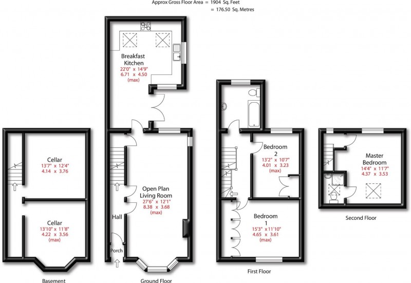 Floorplan for Beech Road, Hale, WA15 9HX.