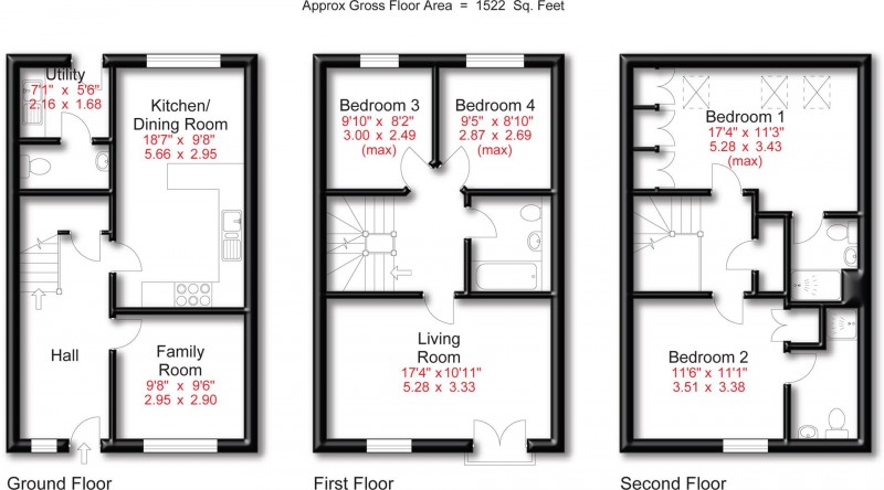 Floorplan for Swithland Road, West Timperley