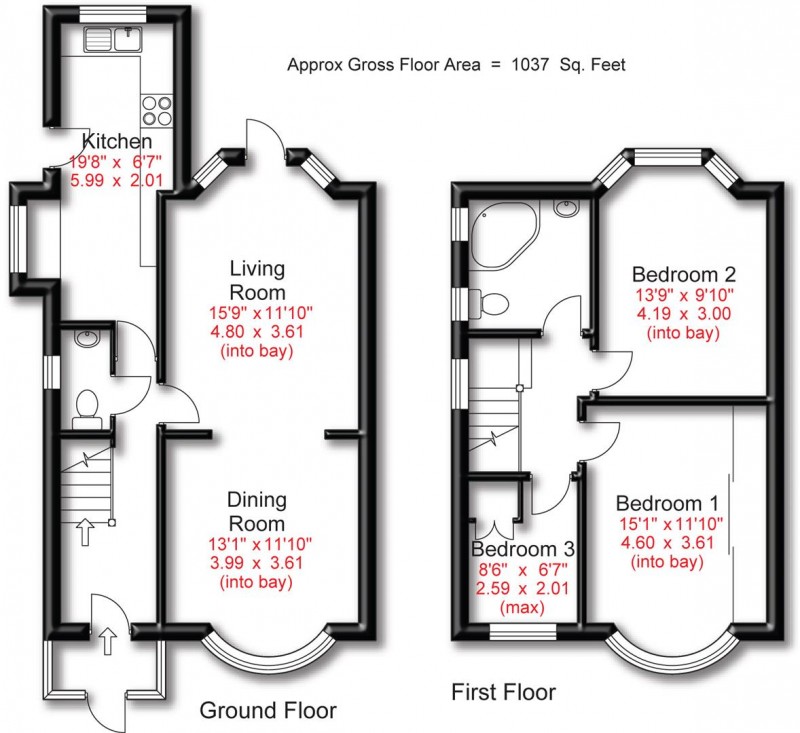 Floorplan for Norris Road, Sale, M33 2TN