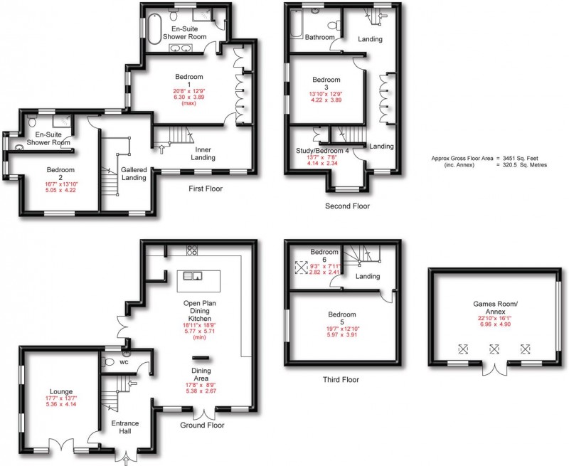 Floorplan for South Downs Road, Bowdon