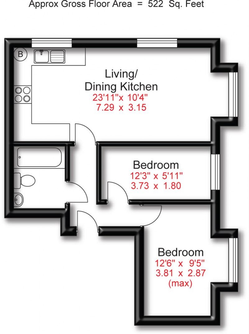 Floorplan for Mobberley Road, Knutsford