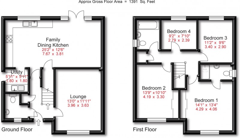 Floorplan for Avro Crescent, Woodford, Stockport