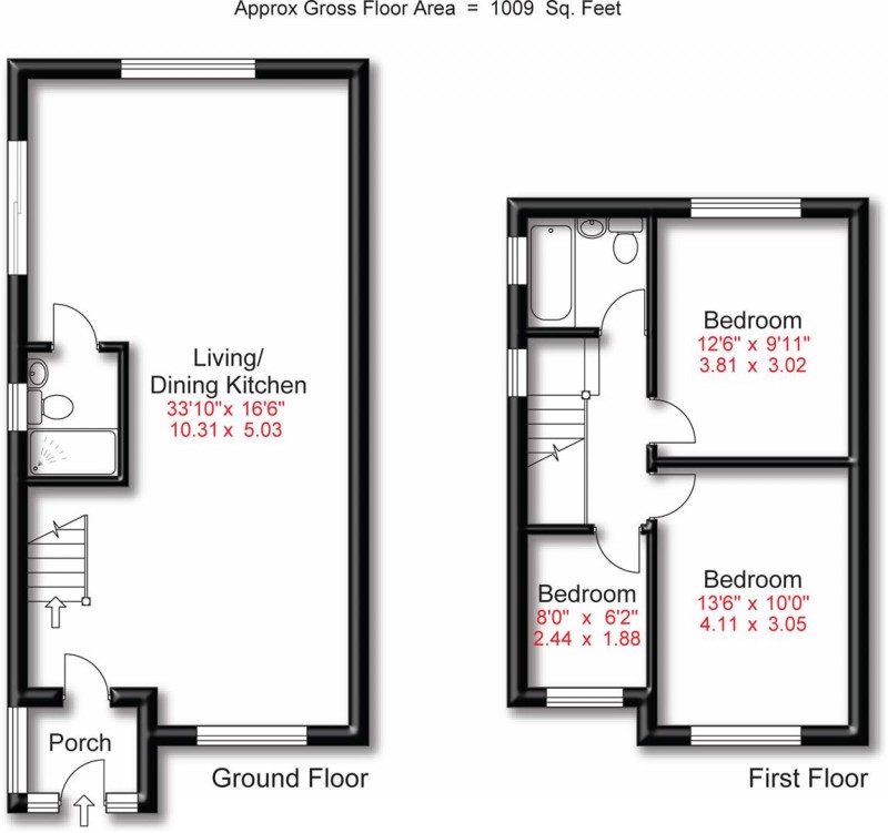 Floorplan for Deane Avenue, Cheadle