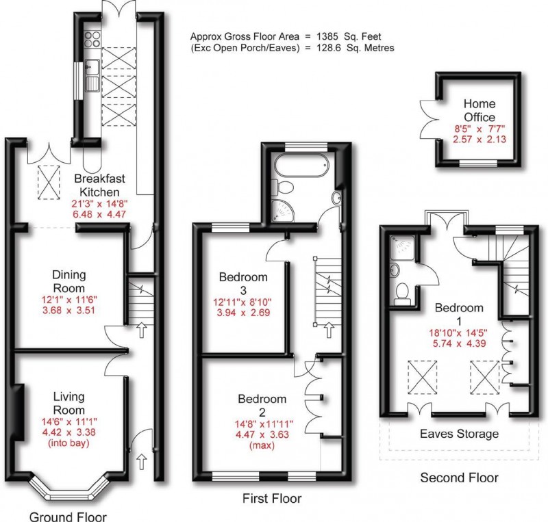 Floorplan for Beech Road, Hale