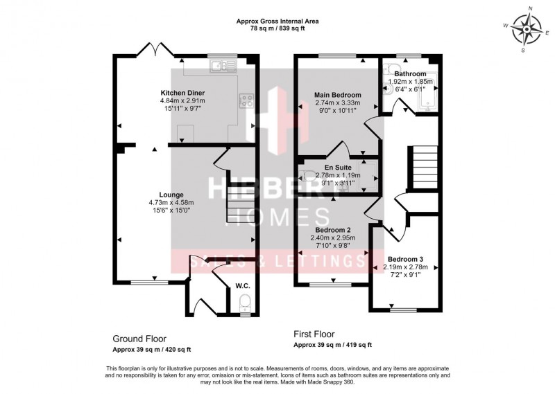 Floorplan for Ruskin Drive, Sale