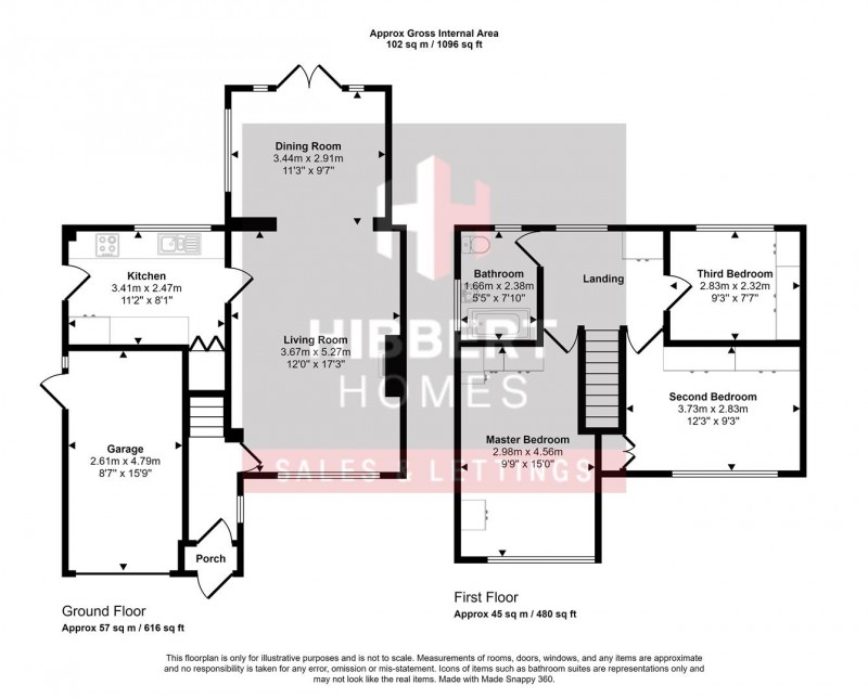 Floorplan for Fortyacre Drive, Bredbury, Stockport