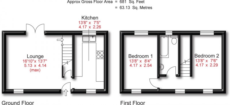 Floorplan for Teal Close, Broadheath, Altrincham