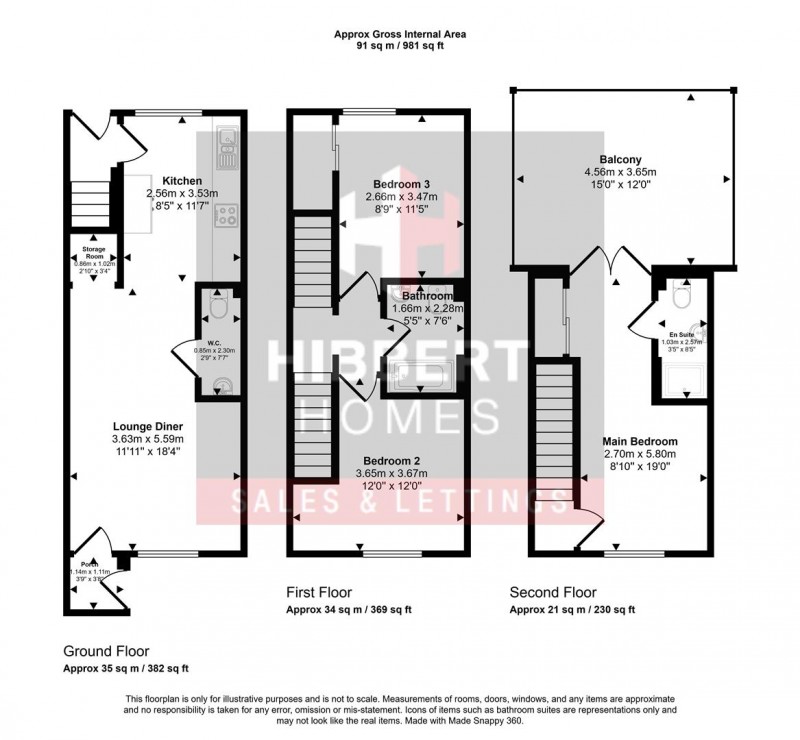 Floorplan for Hulton Square, Salford, M5 3LX