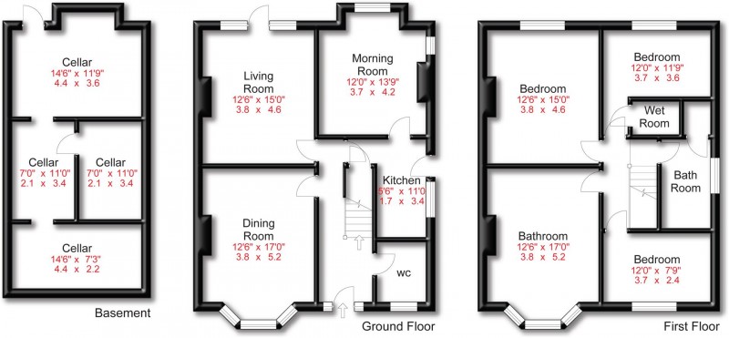 Floorplan for Bramhall Lane South, Bramhall, Stockport