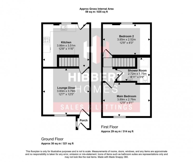 Floorplan for Park Road, Wilmslow