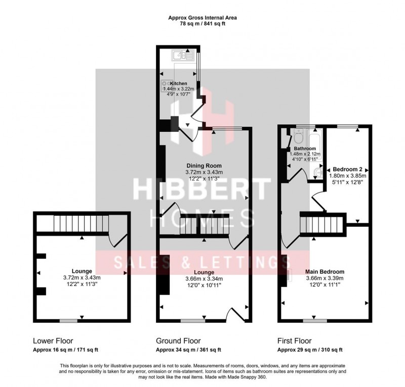 Floorplan for Belmont Street, Stockport