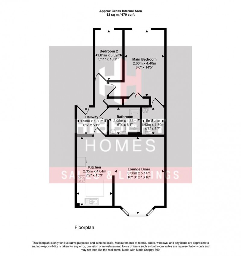 Floorplan for Russell Place, Sale