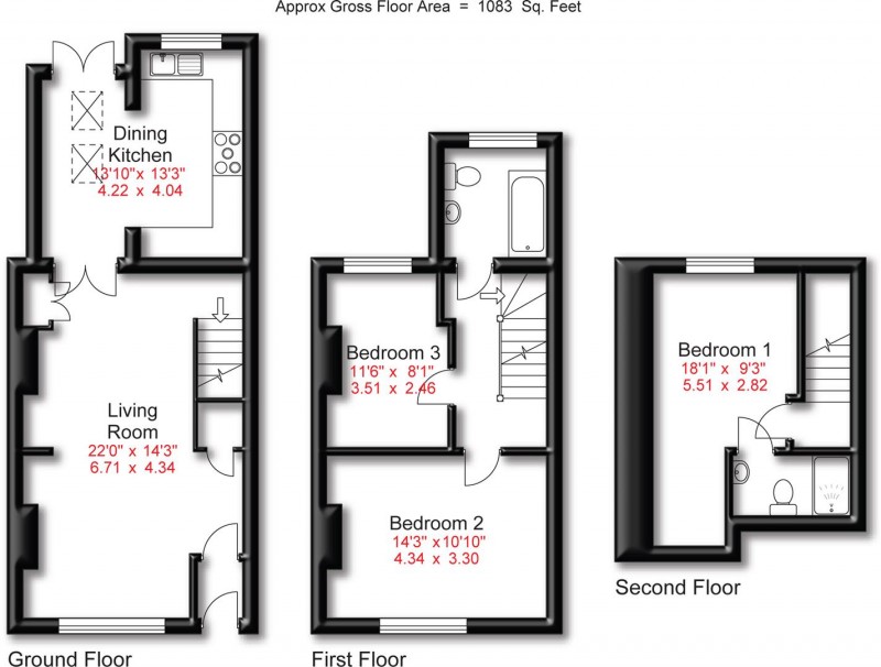 Floorplan for Eaton Road, Bowdon, Altrincham