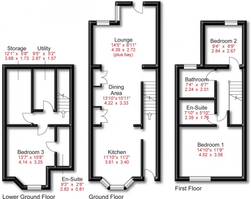 Floorplan for Hawthorn Road, Hale, Altrincham