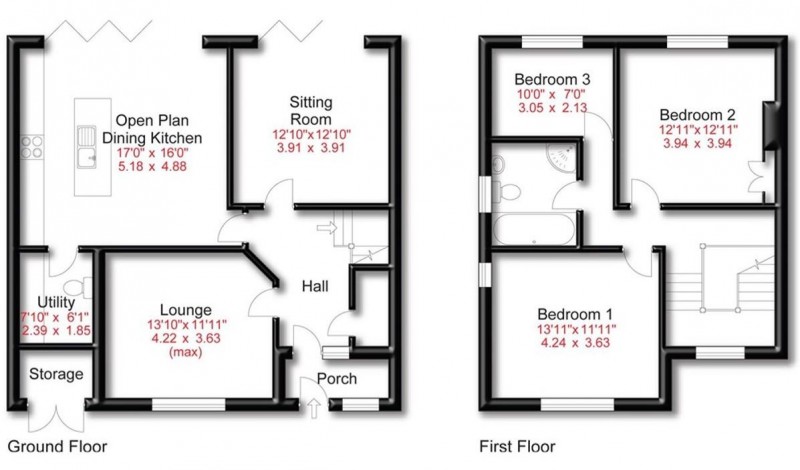 Floorplan for Rivington Road, Hale, Altrincham