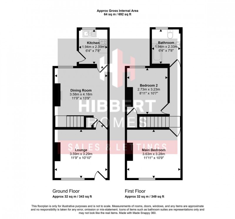 Floorplan for Birch Avenue, Romiley