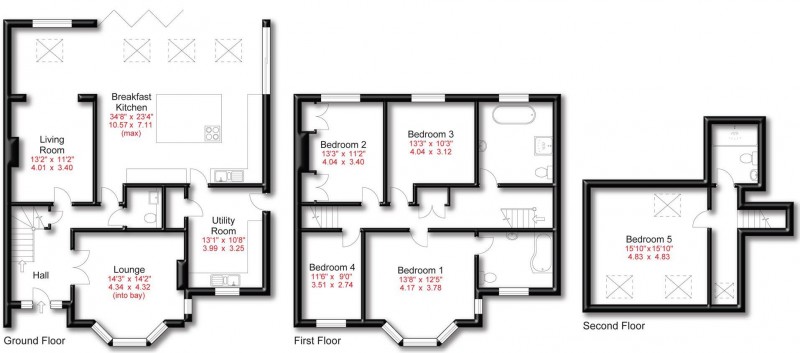 Floorplan for Lindop Road, Hale, Hale