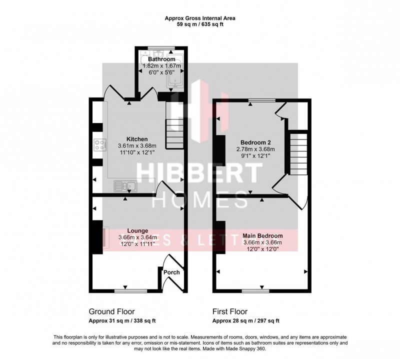 Floorplan for Gordon Avenue, Sale, M33 6LD